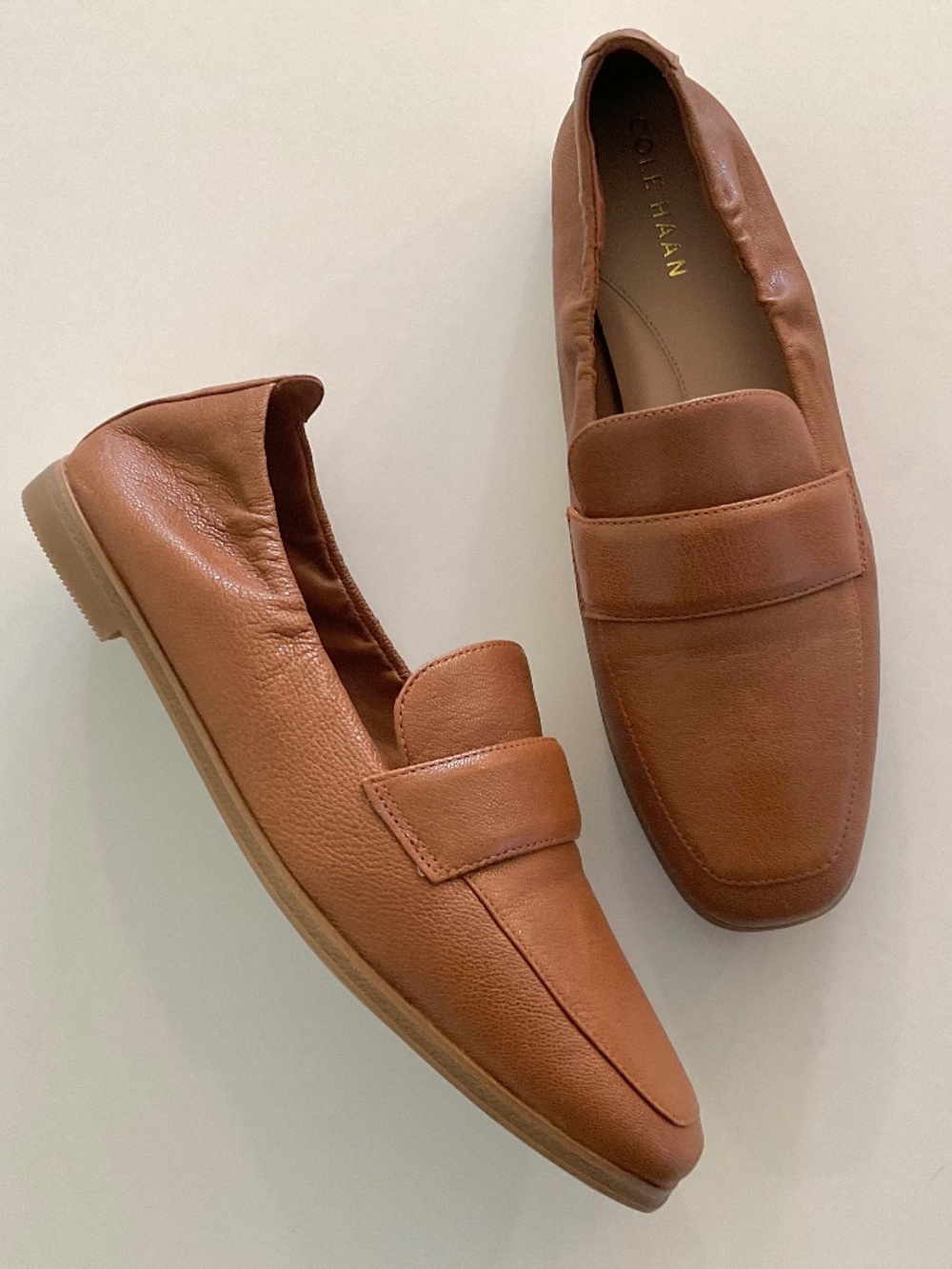 COLE HAAN Trinnie Soft Leather Loafers in Brown Size 8.5 NEW